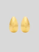 1.25" Gold Tapered Hoop Earrings