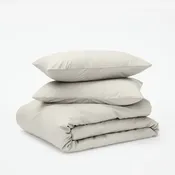 Classic Percale Duvet Set - Sand