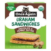 Chocolate & Peanut Butter Graham Sandwiches