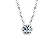 0.70tcw Hex Diamond Pendant Necklace