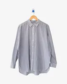 Light Weight Owen Shirt | Denim Stripe On White