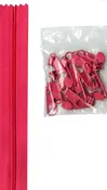 4 yards of 16mm #4.5 zipper chain and 16 Extra-Large Coordinated Pulls Lipstick