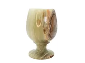 3 Inch Green Onyx Stone Carved Sherry Glass (Single Glass)