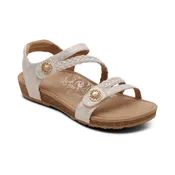 Aetrex Jillian Womens Sandal Champagne Casual