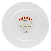 Dining Collection 13" Round Charger Plates (White) - 4 ct.