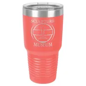 Polar Camel 30 oz. Coral Ringneck Vacuum Insulated Tumbler w/Lid & Silver Ring