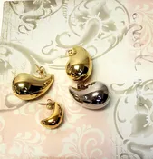 Chunky Puff 1.25" Teardrop Earring