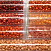 6/0 Pumpkin Spice Japanese Seed Bead Mini Pack, 7 Orange/Rust Colors, 1 Ounce Each, 10% off