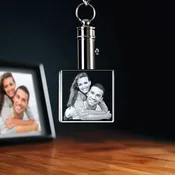 2D Memory Crystal™ - Keychain - Square