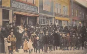 Fairbanks Arkansas Santa Claus Visits Halls Book Store Vintage Postcard AA85773