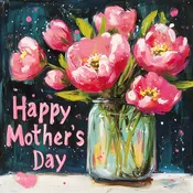 10" x 10" Watercolor Happy Mother's Day Sign TTE-224