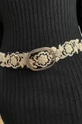 Black & Cream Two-Tone Belt