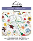 30 DAY EMBROIDERY SAMPLER FLOWERS ROUND