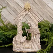 10.8Inch Lit Natural Nativity Scene