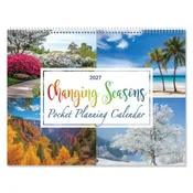 2027 Changing Seasons Big Grid Planning Calendar with Pockets