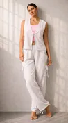 White Lis Cargo Pant