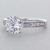 Baguette & Round Diamond Setting by Simon G