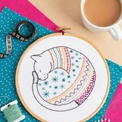 Cat Embroidery Kit