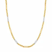 14k Two Tone Twist Link Chain Necklace