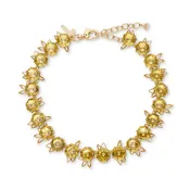 AMBER CRYSTAL SUNSTONE TENNIS 
NECKLACE