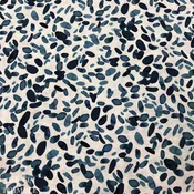 Denim Blues Abstract Print Quilting Cotton by Paintbrush Studio - 1 Yard - Blue and White Quilting Print