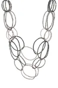 3-Layer Oval Multi Crystal Beaded Necklace