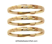 Bangle Bracelets Oro Laminado Gold Plated one year warranty #11 (7220)