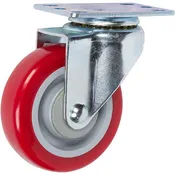 5030 Series 3 Non Marking Polyurethane Swivel Caster (Red / Gray)