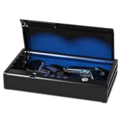 XL Quick Access Biometric Pistol Safe with Digital Keypad and Interior Light, 3.2 in x 16.4 in x 9.8 in