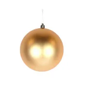 100MM PLASTIC BALL ORNAMENT/ M. GOLD