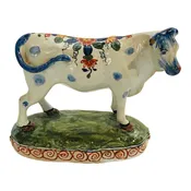 18th Century Ceramic Delft Cow