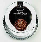 10 Inch Tart Pan with Removable Bottom | Aluminum Fluted Tart Pan | NY Cake