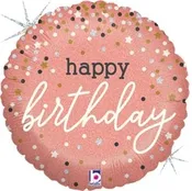 18" ROSE-GOLD BIRTHDAY BALLOON — Flor De Monterey