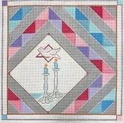 SMF DOVE CANDLE CHALLAH COVER by Sew Much Fun
