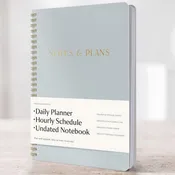 Beautiful Daily Planner And Notebook With Hourly Schedule