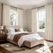 Alabaster Beige Signature Velvet Blackout Curtain
