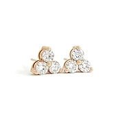3-Stone Diamond Stud Earrings — Salvatore & Co.