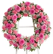 Bright Blooms Standing Wreath