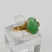 18K Gold and Jadeite Ring — Turkey Mountain Traders