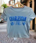 Blue Charleston Puff Baby Tee