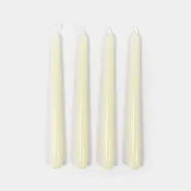 54 Celsius - Taper Candles (4 Pack) - 10" Tall, 8 Hr Burn, Cream