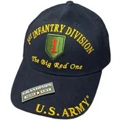 1st Infantry Division "The Big Red One" U.S. Army Black Low Profile Baseball Cap