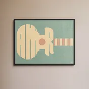 Love in Spanish, Amor Guitar Poster, "Cotton Candy"