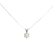 10k White Gold Diamond Necklace