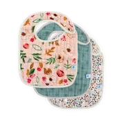 Cotton Muslin Classic Bib 3 Pack Vintage Floral Set