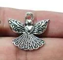 Metal Angel with Heart Symbol/Charm