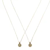 Friendship Necklace with 2 Petite Penny necklaces in Yellow Bronze.