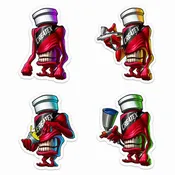 4813 Createx Colors Mascot Sticker Pack