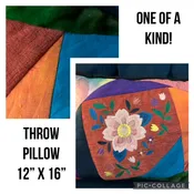 Embroidered Throw Pillow - 12" x 16"