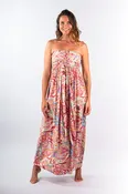 Ava Strapless Pleated Bodice Maxi Dress